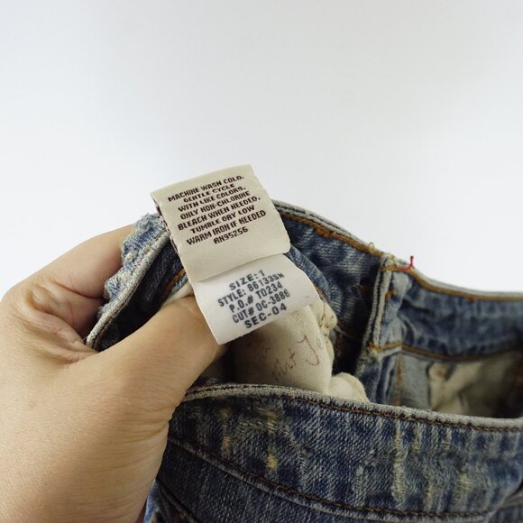 Vintage y2k low rise denim maxi skirt XS - Picture 9 of 9